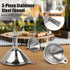 Stainless Steel Funnels, 3 Pack - Small Metal Funnels with Handles for Kitchen Transfer of Liquid, Oils, Spices, 2.9 &