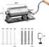MZTOGR 2.5LBS 8 Sausage Stuffer, Stainless Steel Horizontal Sausage Maker, Homemade Manual Meat Filling Kitchen Machine