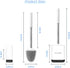 Sellemer Toilet Brush and Holder Set - Flexible Toilet Bowl Brush with Silicone Bristles, Compact Size (1 Pack,