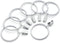 Metal Curtain Clip Rings Set of 14, 2 Inch Interior Diameter, White