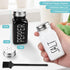 2 Pack Set, Salt and Pepper Shakers Glass Shaker with Stainless Steel Lid, Modern and Cute Farmhouse (Black and White)