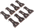 TOPINCN 8pcs Brick Hook Clips, Sturdy Steel Utility Hooks for Home Storage, No Tools Required