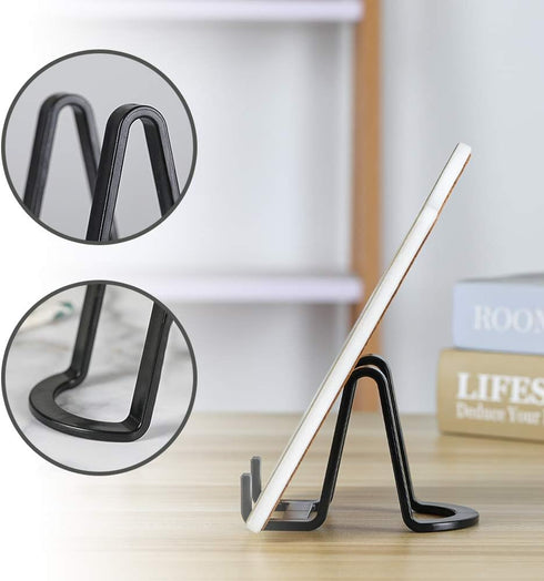 Plate Stands for Display, 3 Inch Plastic Easel Stand for Pictures, Decorative Plates, and Tabletop Art (Black)