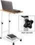 Mind Reader Height Adjustable Laptop Stand, Computer Table, Work Table, MDF, Black, 19" L x 12" W x 31" H