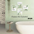 HLNIUC Green Leaf Art Print, Botanical Bathroom Quotes Wall Art Set of 4 (8X10inch, Unframed)