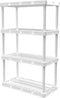 Gracious Living 4 Shelf Knect-A-Shelf Solid Light Duty Storage Unit - 12 x 24 x 48 Organizer for Home, Garage, Basement