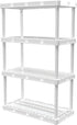 Gracious Living 4 Shelf Knect-A-Shelf Solid Light Duty Storage Unit - 12 x 24 x 48 Organizer for Home, Garage, Basement
