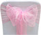 Elegant Organza Chair Sashes, Sheer Fabric for Weddings, Parties, Special Events – Pack of 10, Baby Pink