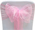 Elegant Organza Chair Sashes, Sheer Fabric for Weddings, Parties, Special Events – Pack of 10, Baby Pink