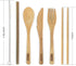 Travel Utensils Set with Case, Fork, Knife, Spoon, Chopsticks, Straw, and Cleaning Brush, Midnight Black