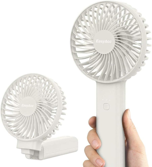EasyAcc Handheld Fan, Powerful Quiet Portable Fan with 4 Speed, 17H Battery Operated for Travel