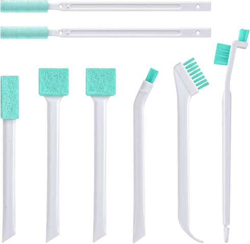 Small Cleaning Brushes Set, 8Pcs Detailed Cleaning Tool for Windows, Doors, Bottles, Car, and More