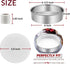 6 Inch Cake Pan Set of 2, E-Far Stainless Steel Round Layer Baking Pans with Parchment Rounds, Non-Toxic & Dishwasher