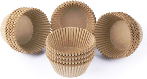 Caperci Standard Natural Cupcake Liners, 500 Count, Grease-Proof Paper Muffin Liners for Cupcakes, Muffins, Nuts