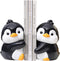 Cute Hug Penguins Decorative Bookends, Unique Animal Book Ends to Hold Books