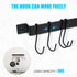 Utensil Holder, Kitchen Rail with 10 Hooks, Wall Mounted Wrought Iron Hanging Utensil Holder Rack, 17 Inch for Coffee