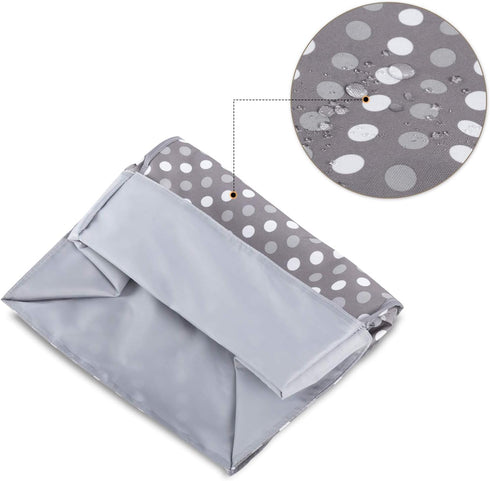 Luxja Dust Cover for 4.5-Quart and 5-Quart Stand Mixer, Cloth Cover with Pockets, Gray Dots
