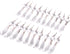 20pcs 38mm Clear Crystal Chandelier Icicle Prisms Lamp Candelabra Replacement Parts with Octagon Beads,DIY Crystal