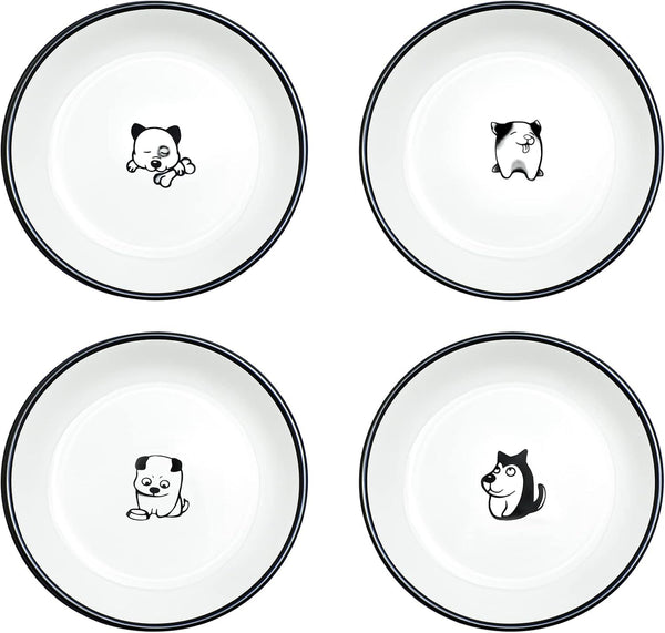 Cute Cartoon Dog Ceramic Seasoning Dishes, Sauce Dish, 5'' Dipping Bowl for Kitchen