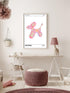 BNGFDV Retro Euphoria Canvas Wall Art, Minimalist Trendy Preppy Abstract Poster, Funky Pink Print for Girls Teen Room