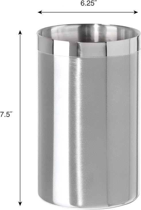 OGGI Stainless Steel Double Wall Wine Cooler - Insulated Tabletop Wine Chiller for White Wine & Champagne, Fits Most