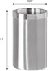 OGGI Stainless Steel Double Wall Wine Cooler - Insulated Tabletop Wine Chiller for White Wine & Champagne, Fits Most