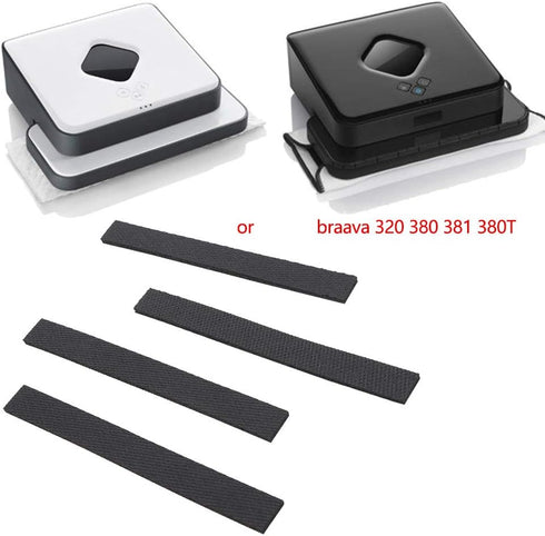 4Pcs Robot Tire Leather Replacement for IRobot 380t Vacuum Cleaner Mopping Robot Wheel Tire