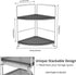 kaileyouxiangongsi 2-Tier Countertop Kitchen Spice Rack Standing Shelf, Corner Storage Shelf, Bathroom Organizer