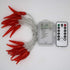 Dreamworth Lights,10ft 20 Red Chili String LED Chili String Lights Battery Operated Remote Contol Fairy Lights