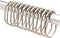 2LB Depot Wide Shower Curtain Rings/Hooks Set, 12 Rings, Decorative Brushed Satin Nickel Finish, Rustproof