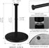 HESHIBI Countertop 7" Paper Towel Holder with Weighted Black Marble Base - Modern Free Standing Paper Roll Holder