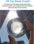 HDCRYSTALGIFTS 60mm 3D Inner Carving Rose Flower Crystal Ball Paperweight with Silver Stand for Home Decor