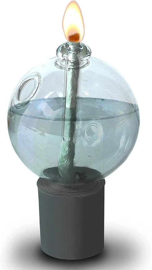 Ner Mitzvah Glass Paraffin Shabbat Candle Holder Cup and Wick - Ball Shape, 2 Pack - Elegant Design