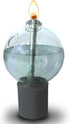 Ner Mitzvah Glass Paraffin Shabbat Candle Holder Cup and Wick - Ball Shape, 2 Pack - Elegant Design