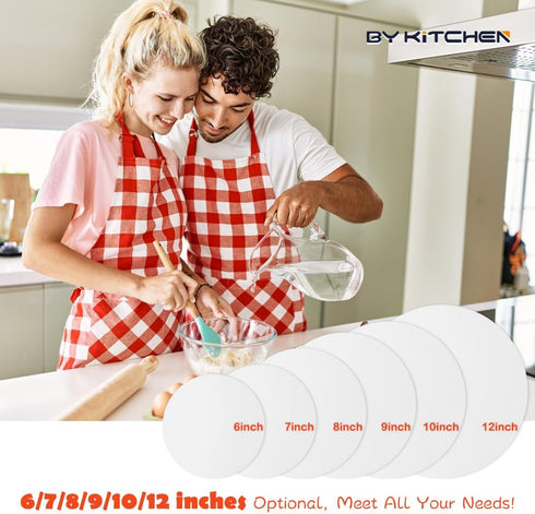 BYKITCHEN Set of 220 Parchment Paper Rounds, Non Stick 9 Inch Pre-cut Baking Sheets for Cake Pan, Air Fryer