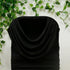 Efavormart Spandex Fitted Folding Chair Cover Black with Ruched Swag Back and Foot Pockets Durable Stretch Slipcover