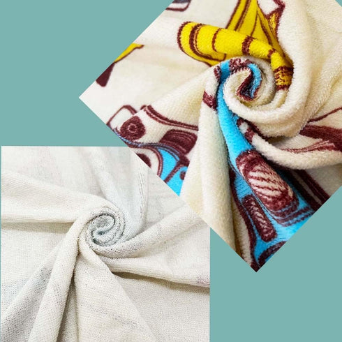 YIFONTIN Kids Beach Towel Cotton Soft Absorbent 25.5X51 inches for Bath Swimming, Coastal Tour