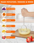 304 Brigii Potato Masher, Dual Arc for Easy, Labor-Saving Mashing, Stainless Steel, Sturdy and Durable One-Piece Potato