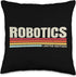 Robotics Retro Vintage Throw Pillow for Robotics Engineer Robot Builder