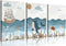 SUAXTCCR 3Pcs Nautical Nursery Canvas Wall Art Blue Beach Animal Wall Decor