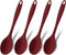 GEEKHOM Silicone Cooking Spoons - 4 Pieces 11" Heat Resistant Kitchen Utensils Set for Non Stick Cooking, Red