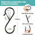 20 Pcs S Hooks Hanging Safety Buckle, 3.5 Inch Stainless-Steel Heavy-Duty S Hooks, Kitchen Pot Rack Hooks, Closet Hooks for Hanging Kitchen Utensil, Pots and Pans, Clothes, Plants, Towels, Bags by Navona