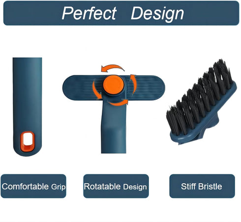 Multifunctional Cleaning Brush, Hard Bristle Crevice Cleaning Tools for Grout, Toilet, Window, Tile, Household Use
