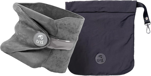 trtl Pillow - Super Soft Neck Support Travel Pillow - Scientifically Proven, Machine Washable - Grey