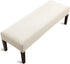 Stretch Jacquard Dining Bench Cover, Removable Washable Slipcover Protector for Bedroom, Kitchen, Hotel (Beige)