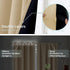 BGment Beige Blackout Curtains for Living Room, 95 Inch Length 2 Panels Set, Thermal Insulated Soundproof Energy Saving