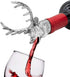 Stainless Deer Stag Head Wine Pourer, Unique Bar Accessories, Birthday and Wedding Gift, Silver White