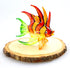 WitnyStore Tiny 3" Red Orange Green Lionfish Figurine - Miniature Hand Blown Glass Marine Animals Collectible Decor