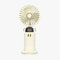 Portable Handheld Fan, 3-in-1 Small Neck/Desktop Fan, 90° Foldable, Aromatherapy Fan with LED, 5-Speed, 2400mAh (White)