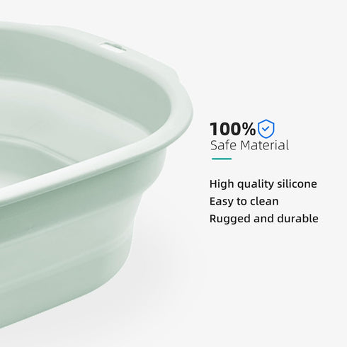 2 Pack Set, Collapsible Wash Basin Foldable Dish Tub, Small Medium Portable Sink for Kitchen, Camping, RV, Baby